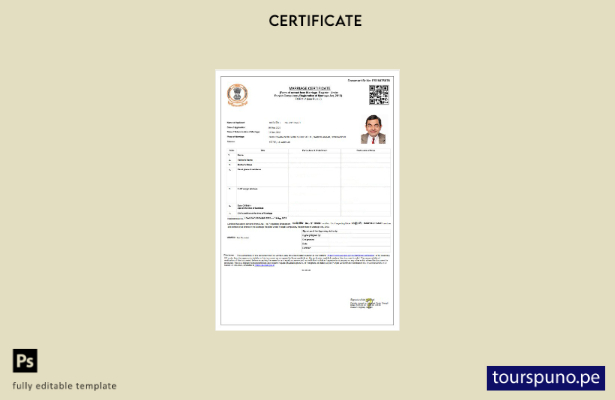 listo para imprimir plantilla de certificado de matrimonio del registrador de  3